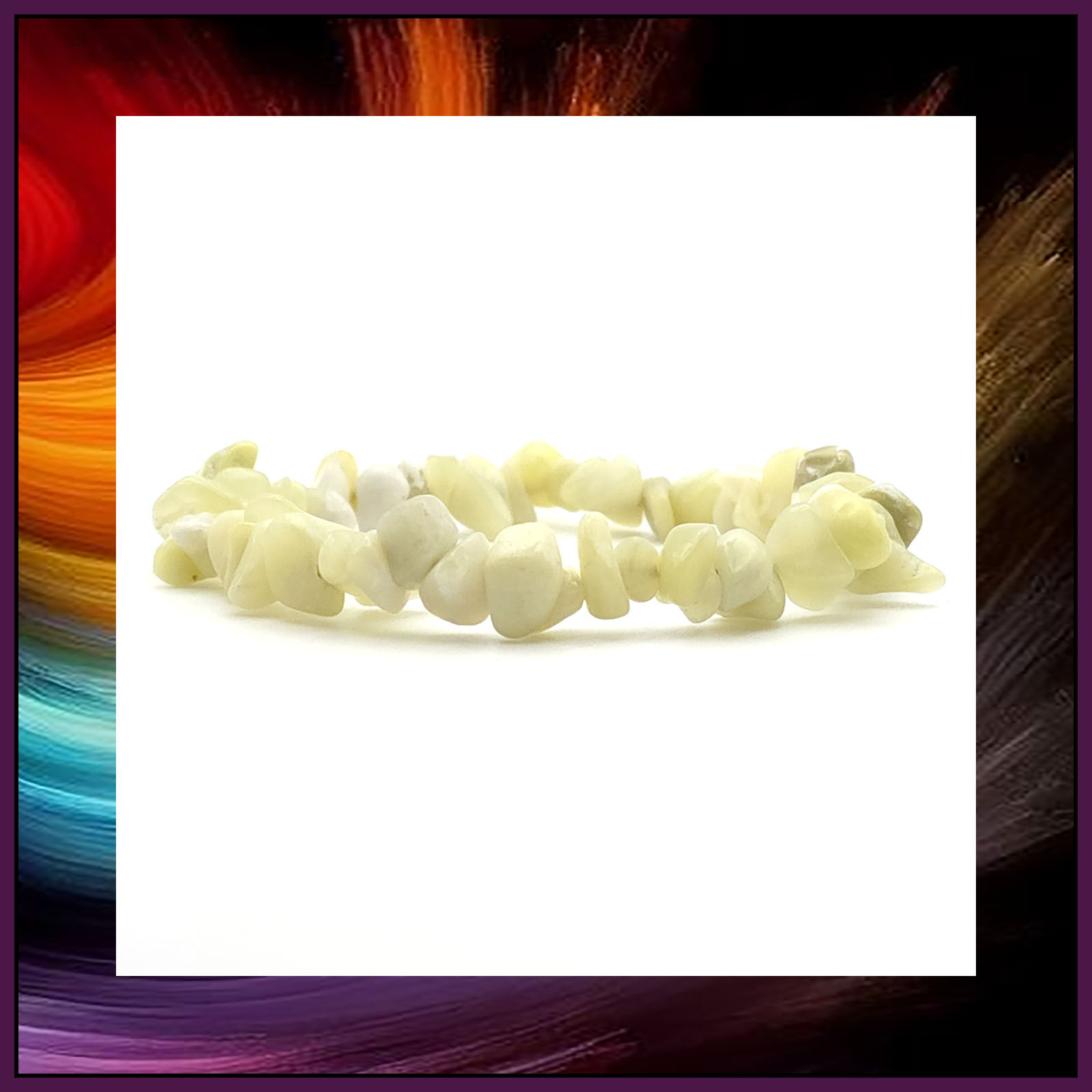 New Jade (Serpentine) Gemstone Chip Bracelet