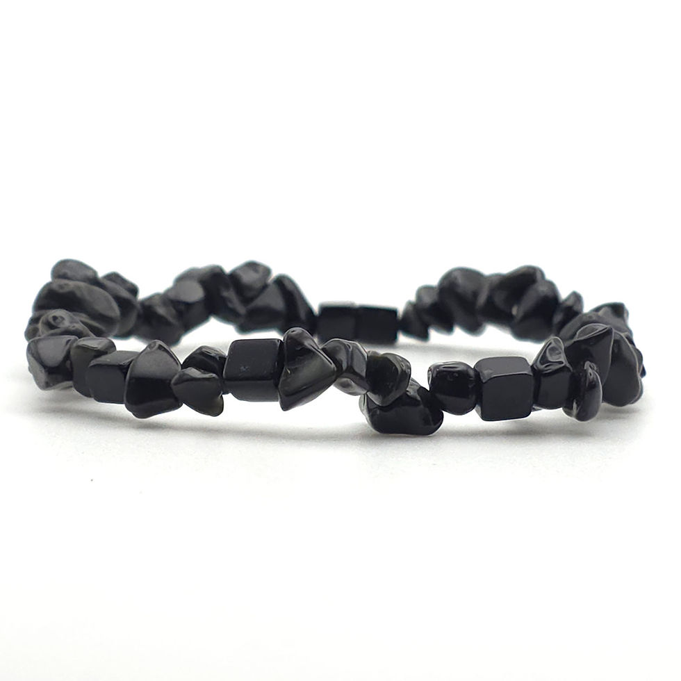 Thumbnail: Obsidian Gemstone Chip Bracelet