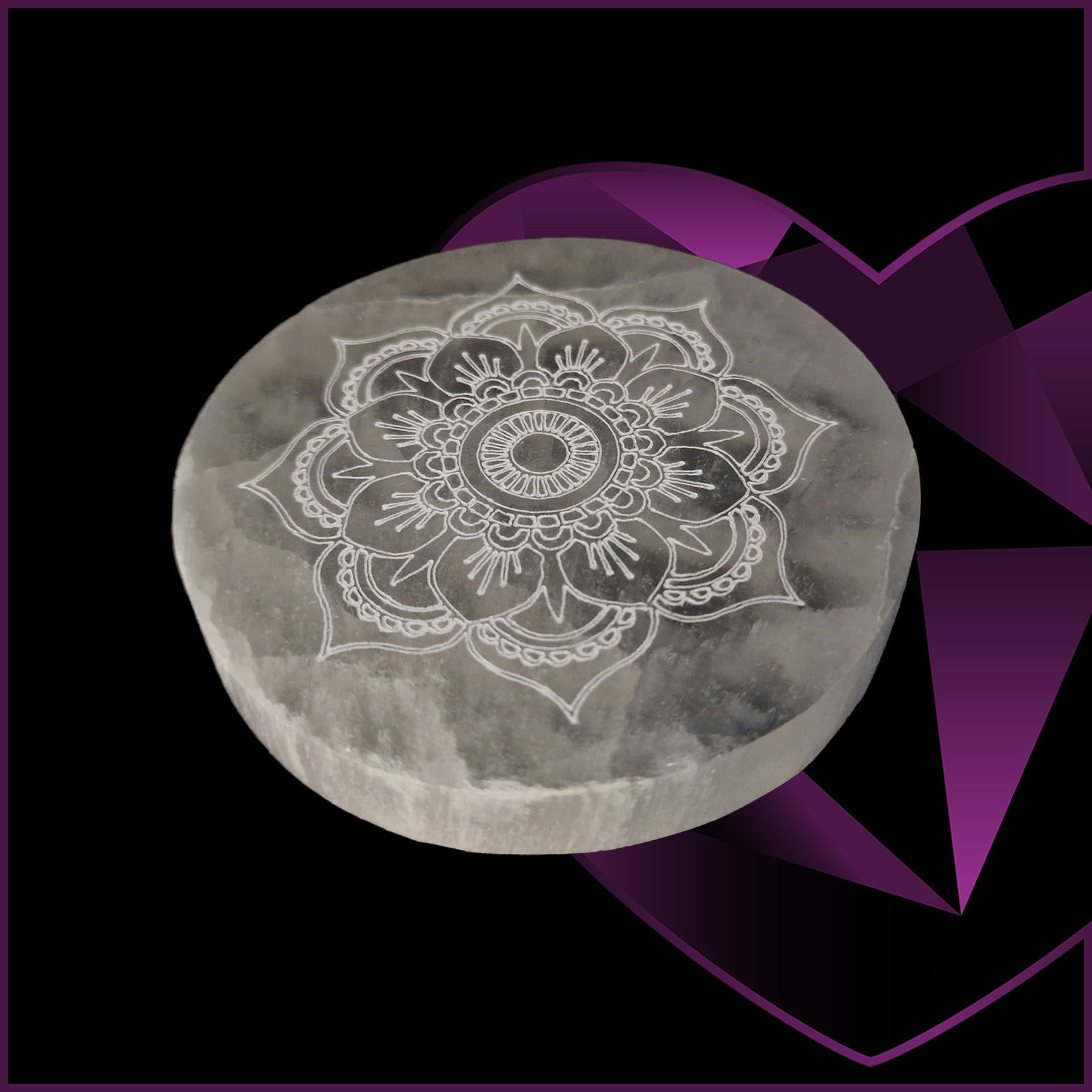 Selenite Mandala Charging Plate 8cm