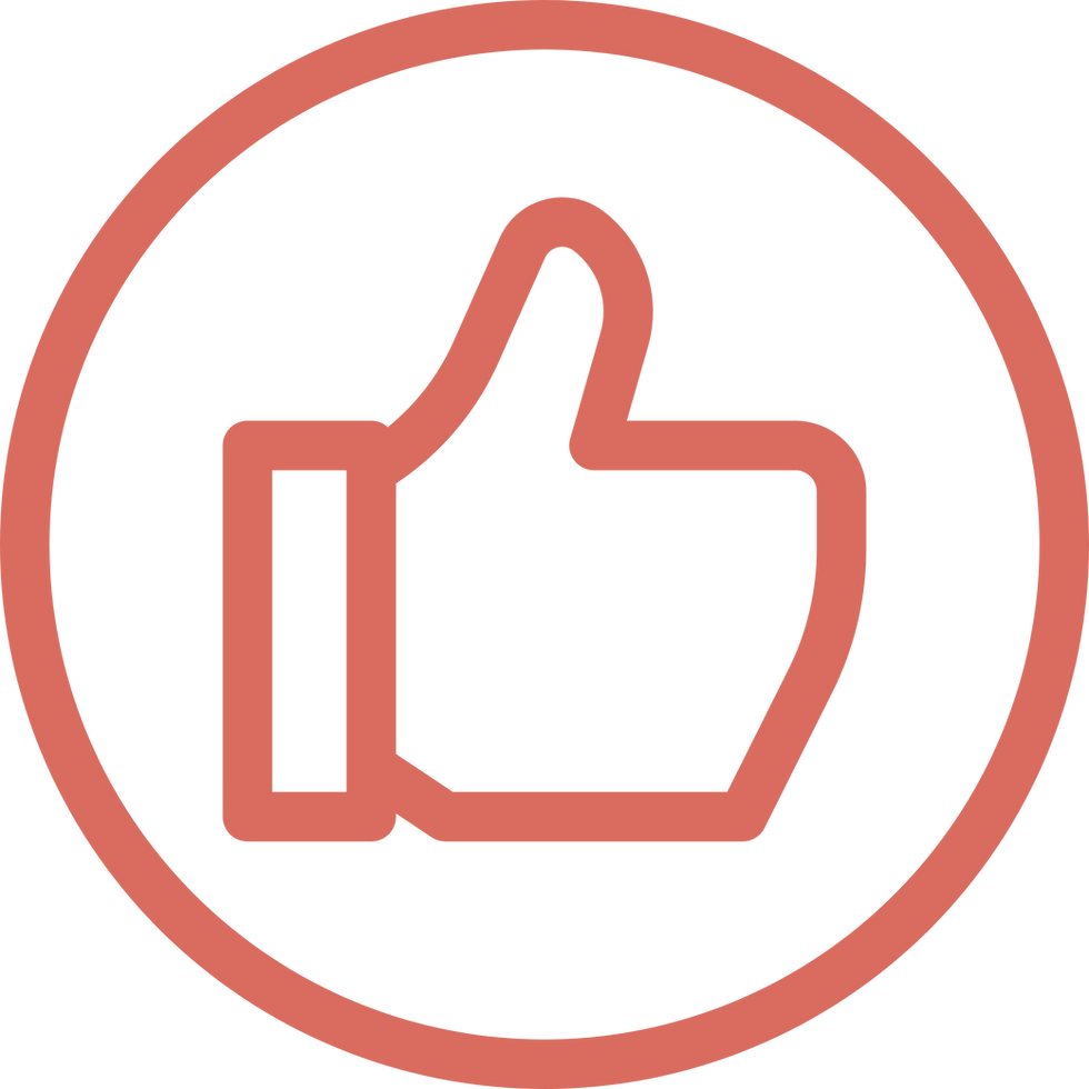 Thumbs up icon for family dentist Lincoln reviews