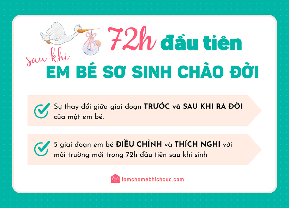 7h đầu tiên của em bé sơ sinh
