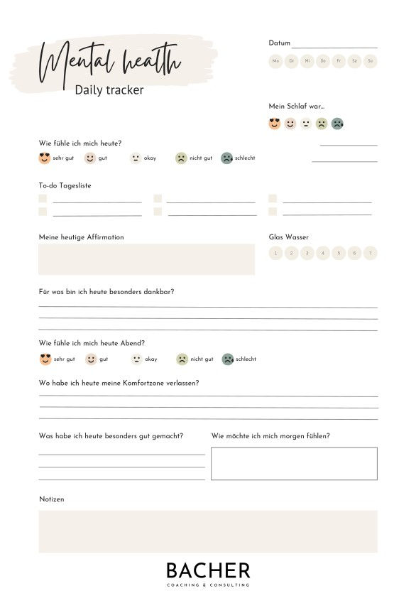 Suche nach einem vielseitigen Tagebuch für deine mentale Gesundheit? Unser digitales Journal bietet 76 personalisierbare Seit