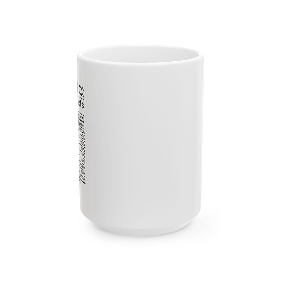 Thumbnail: Aquarius Zodiac Personality Nutritional Label Mug