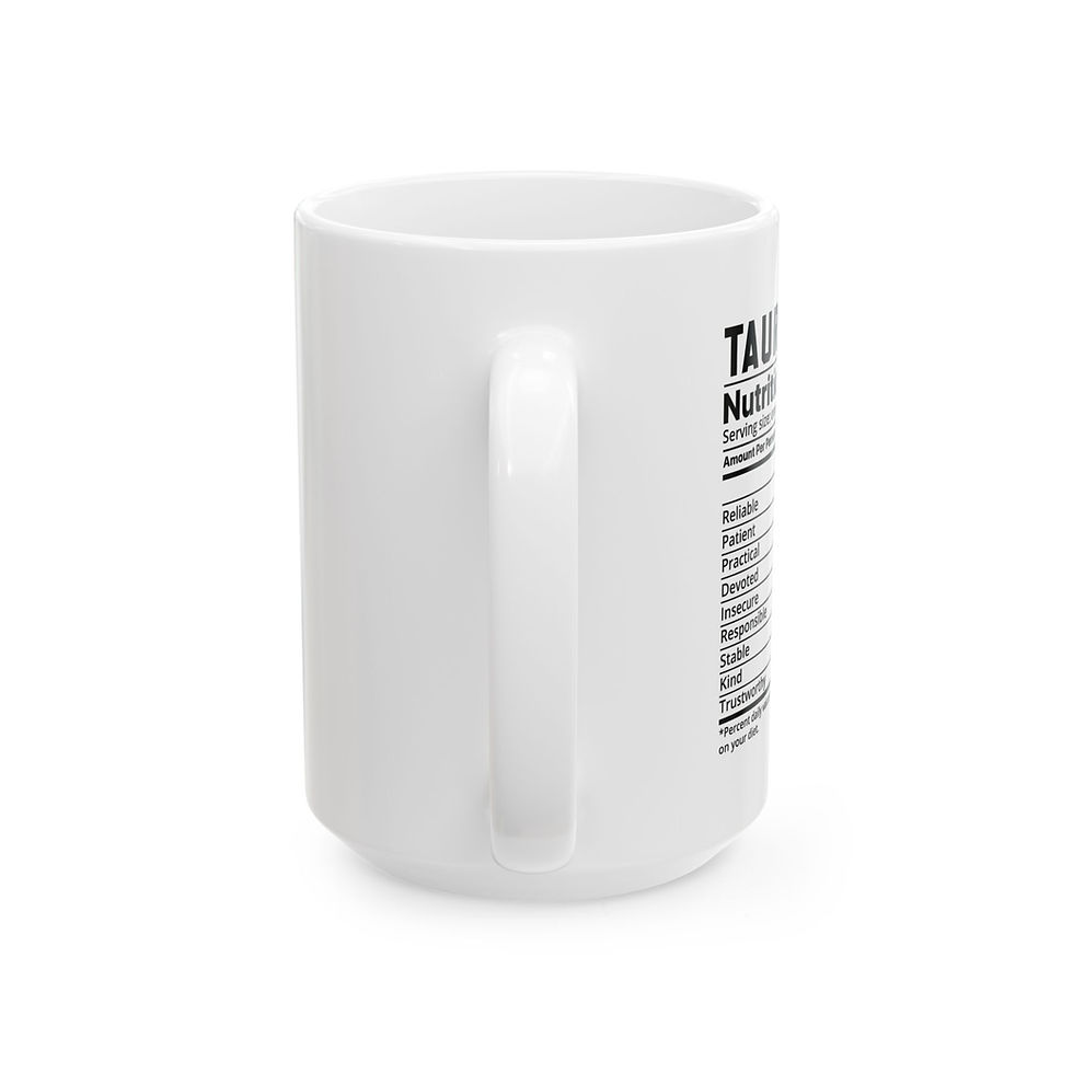Thumbnail: Taurus Zodiac Personality Nutritional Label Mug