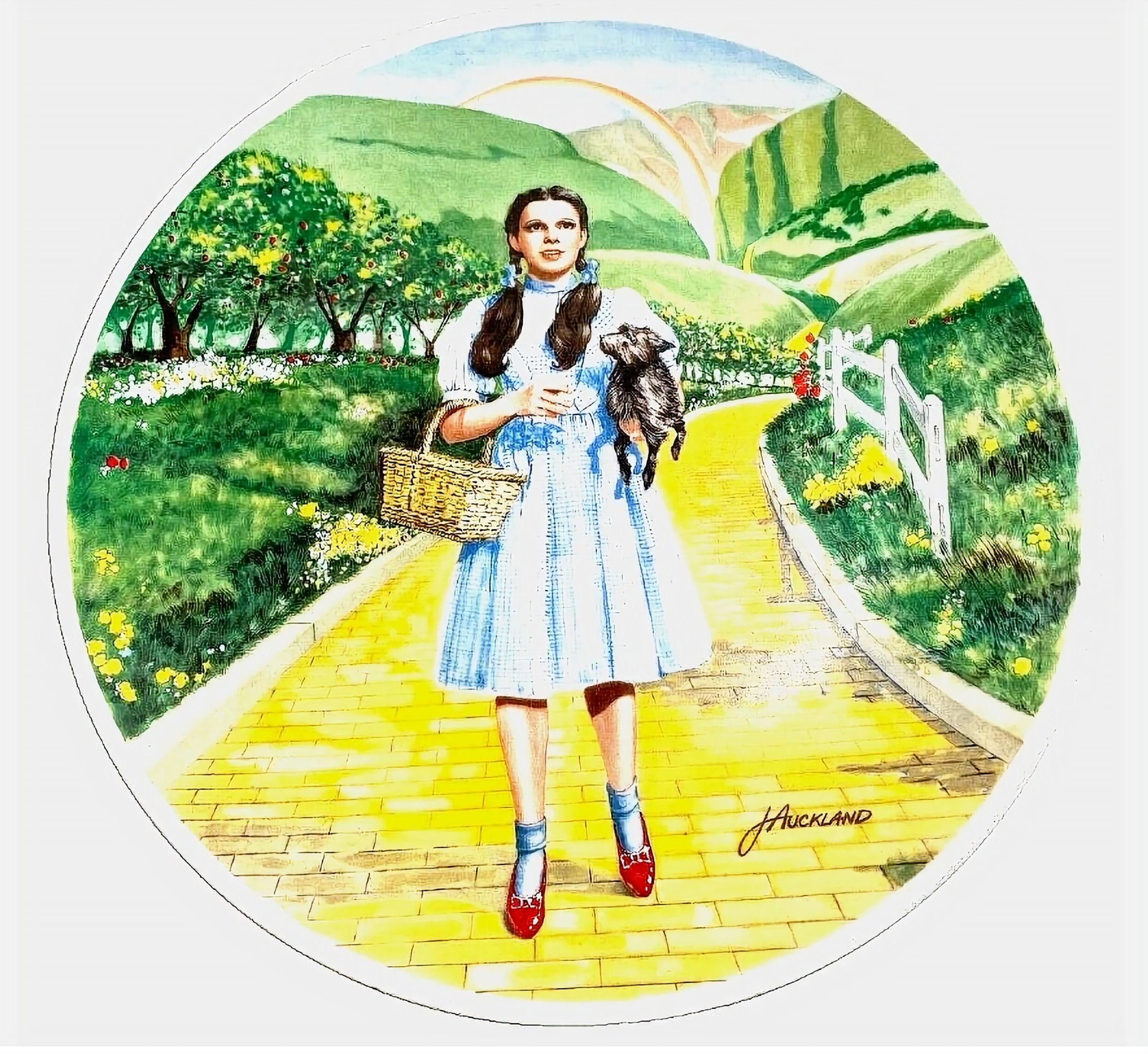 Edwin M Knowles Collectible Plate #00880 E James Auckland Over the Rainbow