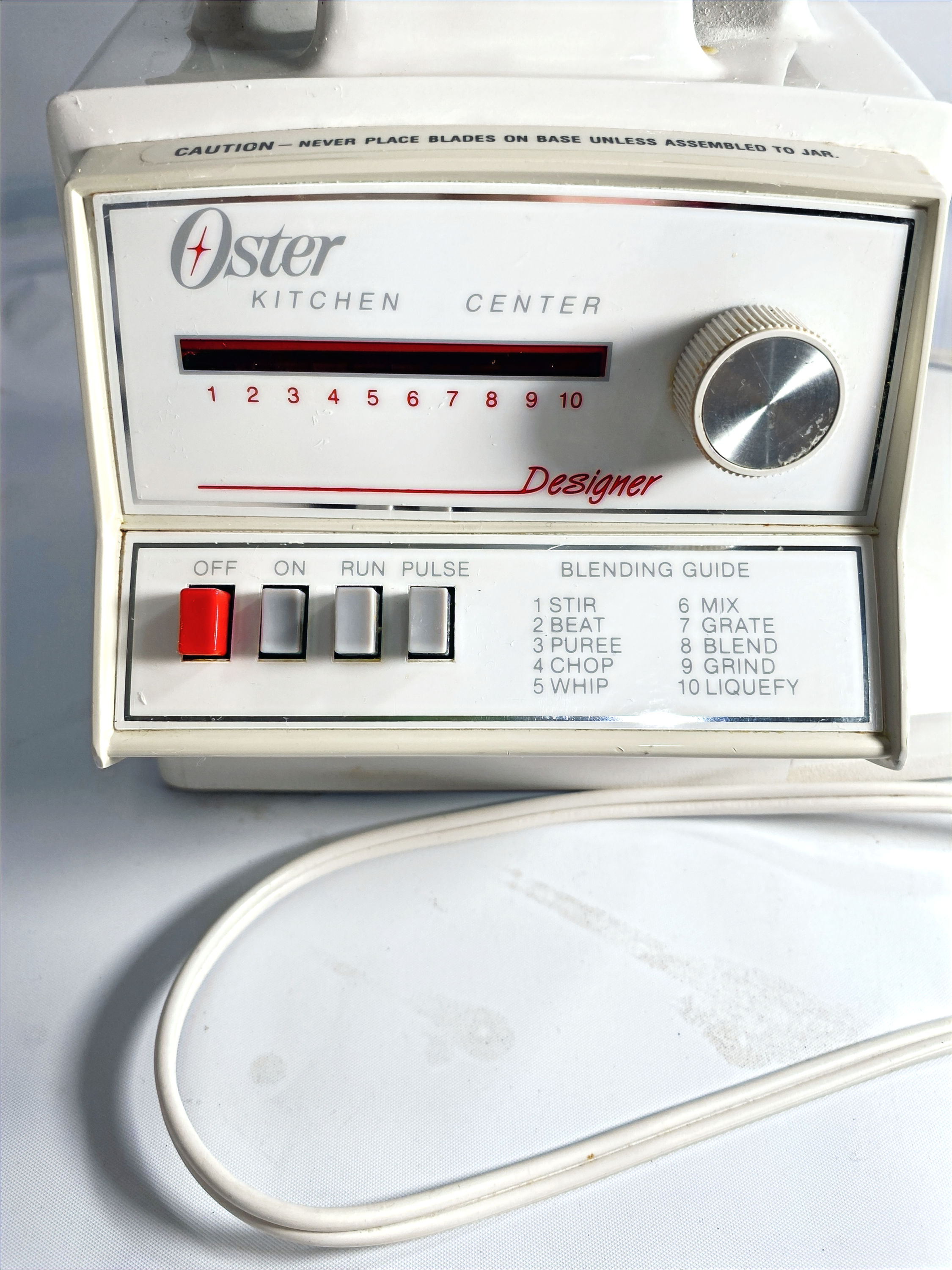 Vintage Oster 10 Speed Kitchen Center Designer Edition Blender Processor