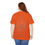 Thumbnail: Model rocking the vibrant 'Orange' Bookworm Bloom tee, adding a pop of color to any casual look.