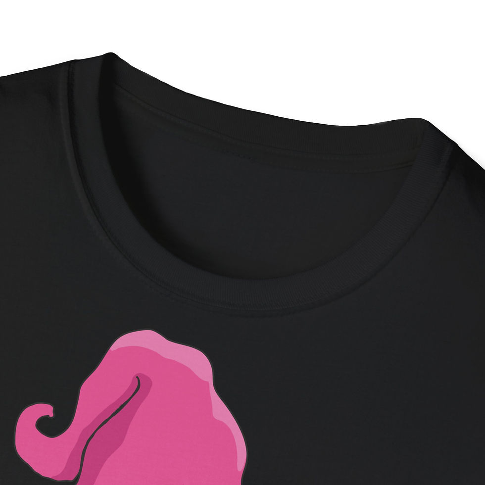 Folded “Black” Gnome-entine T-shirt showing off the soft fabric and intricate gnome design.