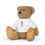 Thumbnail: Side view of “Bear” plushie wearing a white Be My Baby “Gnome-entine” white t-shirt.