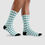 Thumbnail: Model wearing “L” size “Taller Than You” crew socks, highlighting the perfect fit and lively look.