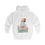 Thumbnail: “Arctic White” zipped hoodie back view showcasing vibrant she-skeleton design, books, and flying pages.