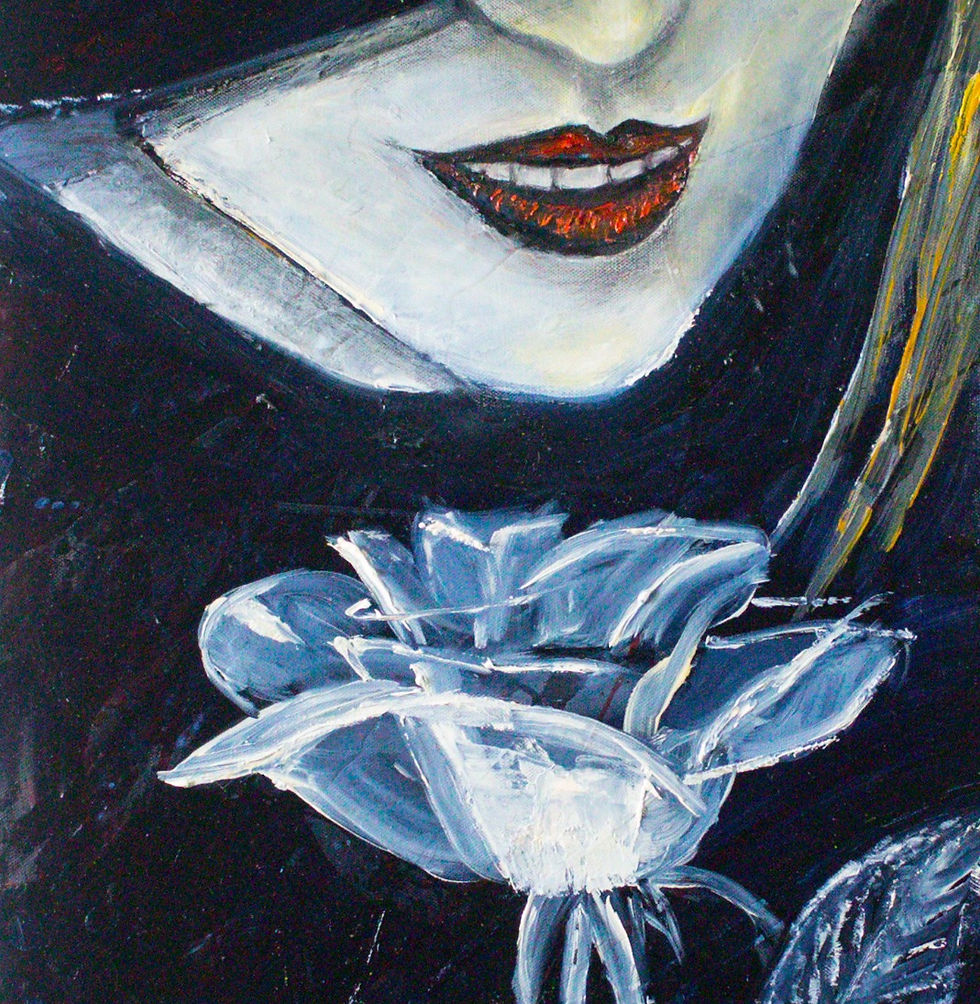 Oil Painting - Ice Rose by Natalia O. Croson 2021
