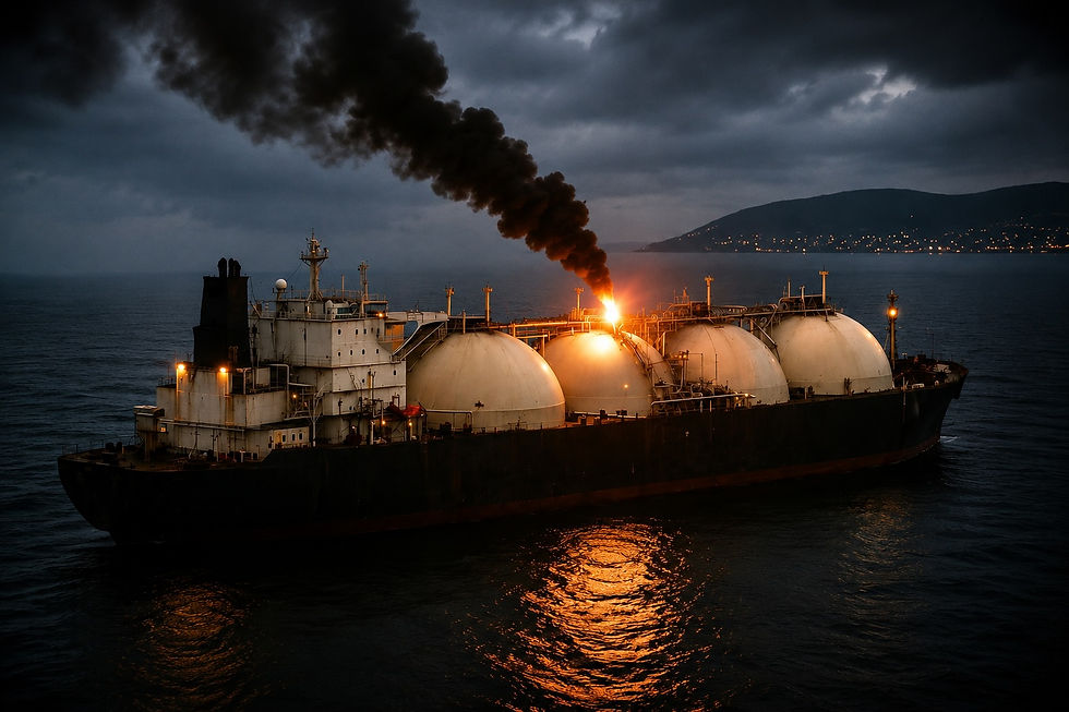 LNG CARRIER ATTACKED BY IRAN