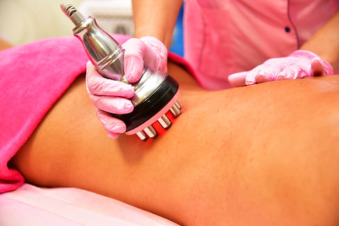 Rf skin tightening, belly. Hardware cosmetology. Body care. Non surgical body sculpting. U