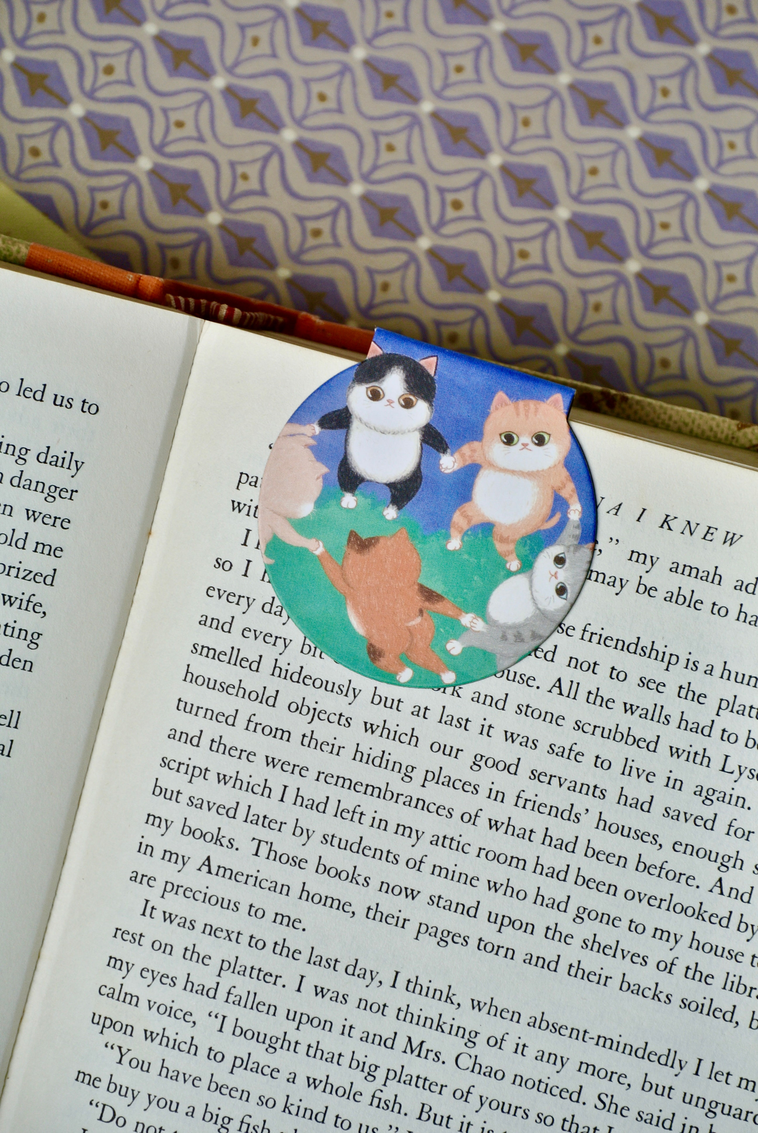 Magnetic Bookmark: Dancing Cats