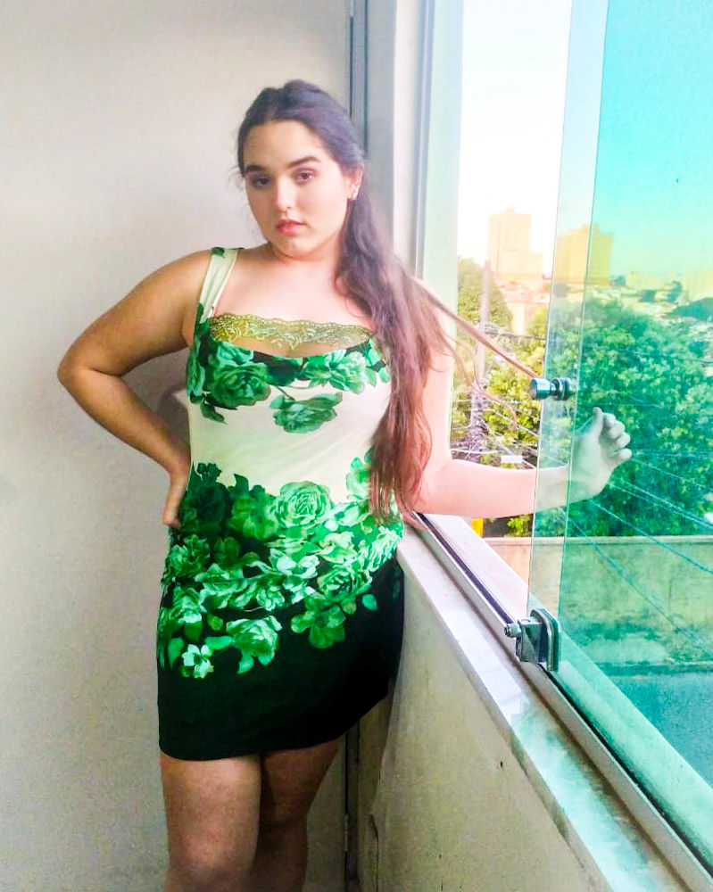 Miniatura: Vestido Verde Floral