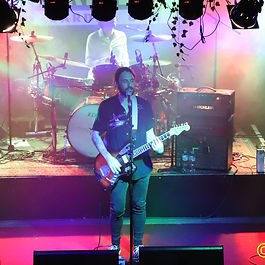 High energy pop rock End of Fashion fired up with a mad bouncing performance that got their followers grooving in the garden. Four piece duel guitar style.      Don't forget to SCROLL DOWN and CLICK.