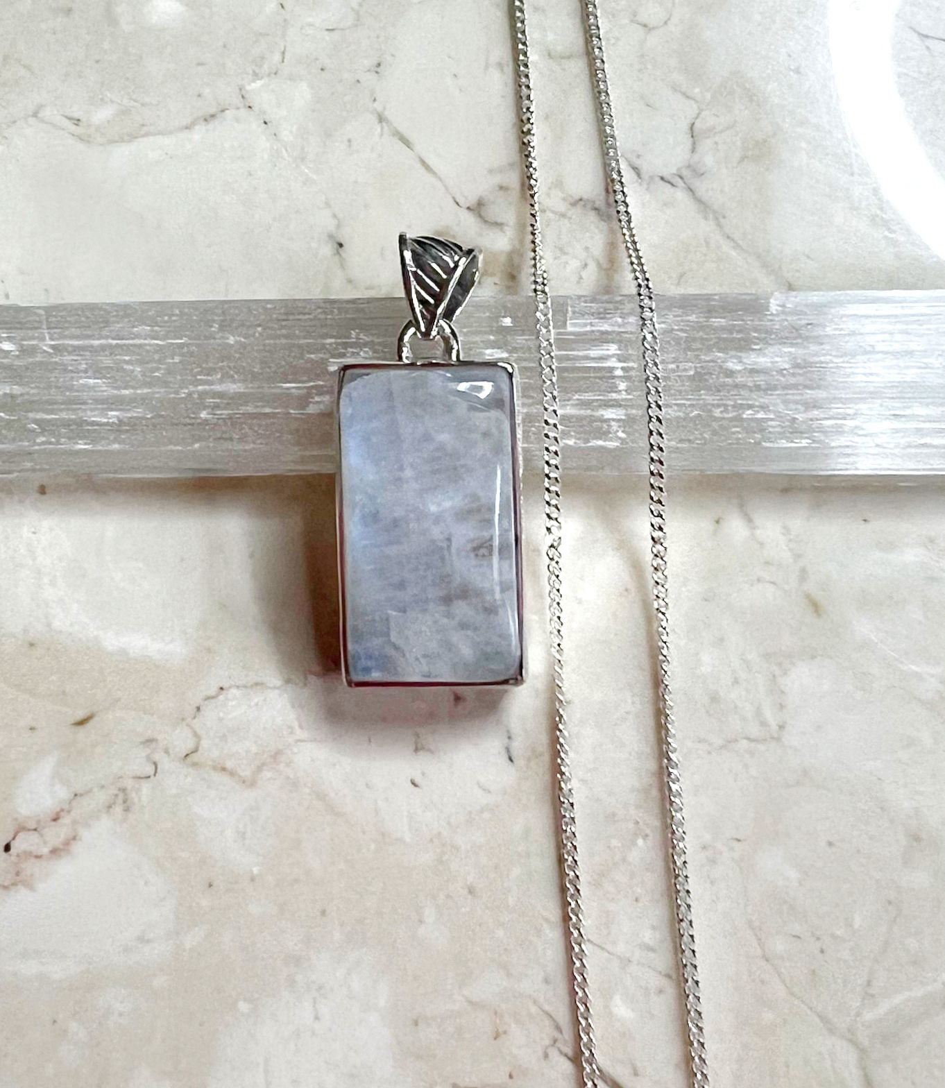 Rainbow Moonstone Necklace (B)