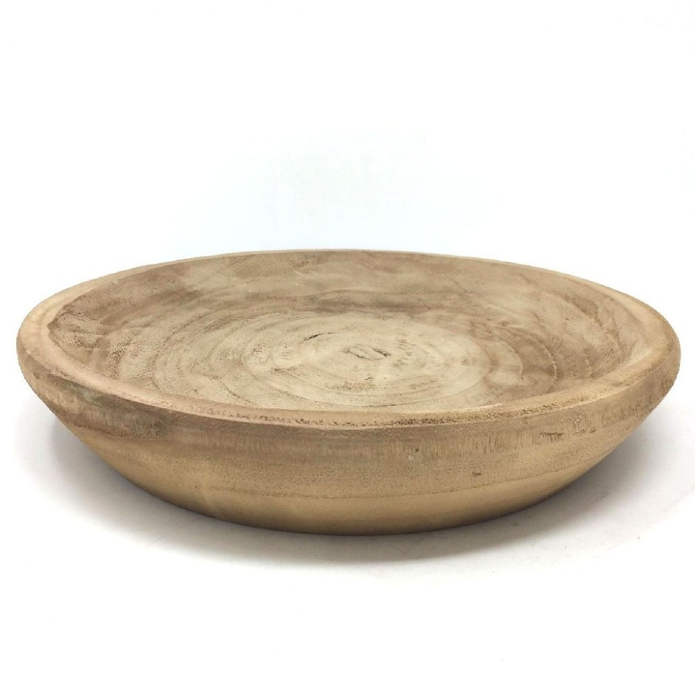 サムネイル： carving wood tray -round-