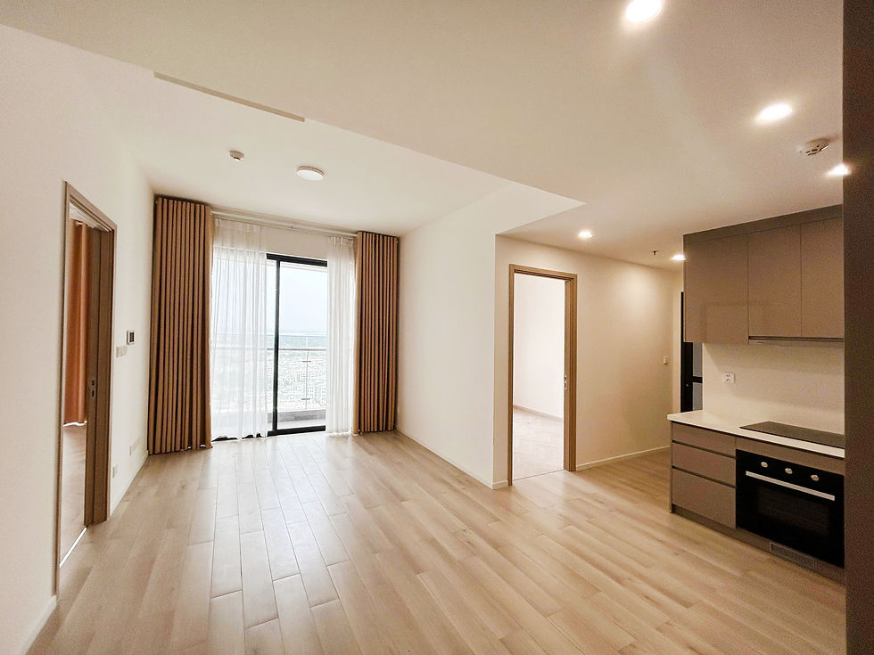 nhà chung cư, sàn gỗ, cửa gỗ, có sẵn bếp