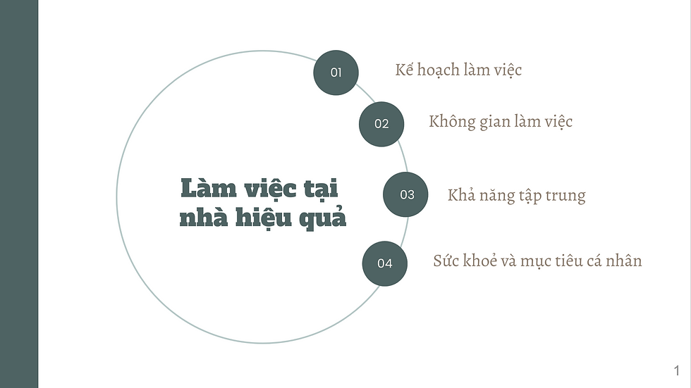 làm việc tại nhà hiệu quả