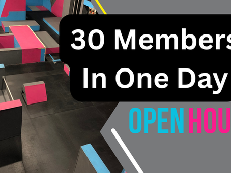 Open House parkour gym event