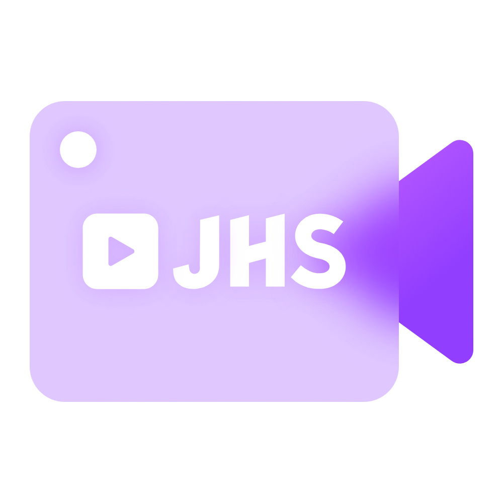 비디오 아이콘 안에 JHS 로고가 위치하고 있음.