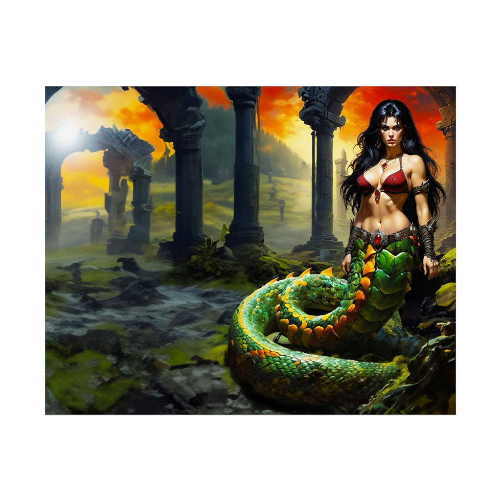 Thumbnail: "In the Lair of the Snake-Witch" Cover Art Poster