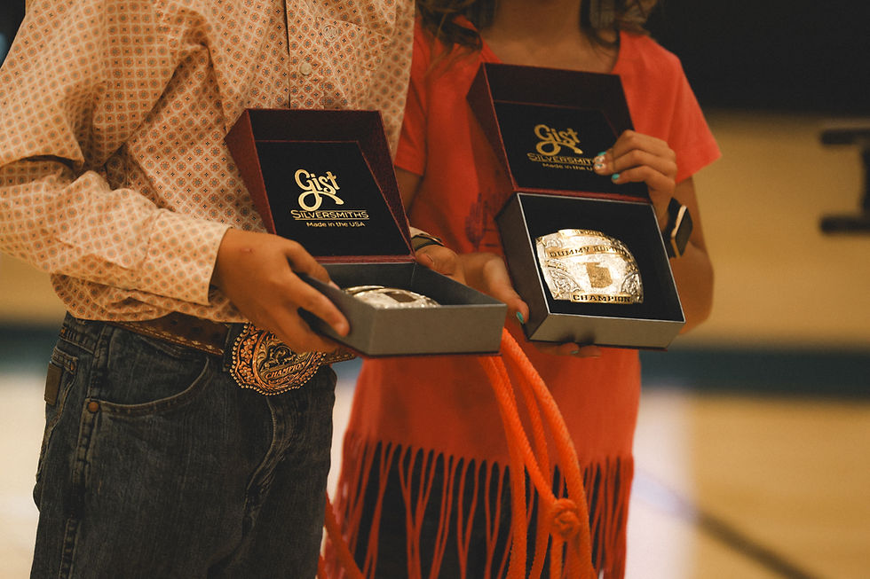 Gist Buckles Presented to the Champions