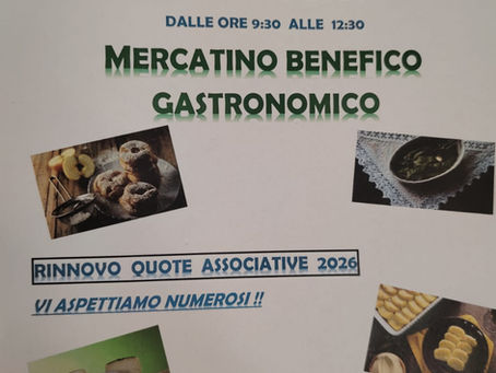 29/03/2026 - MERCATINO BENEFICO GASTRONOMICO