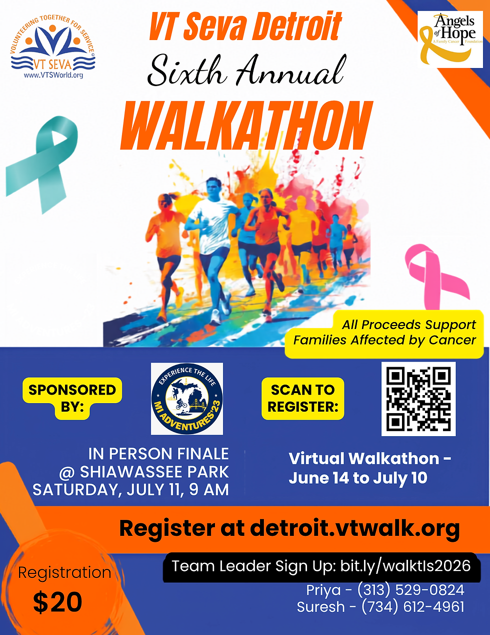 VT Seva Detroit Youth Led 6th Annual Walkathon