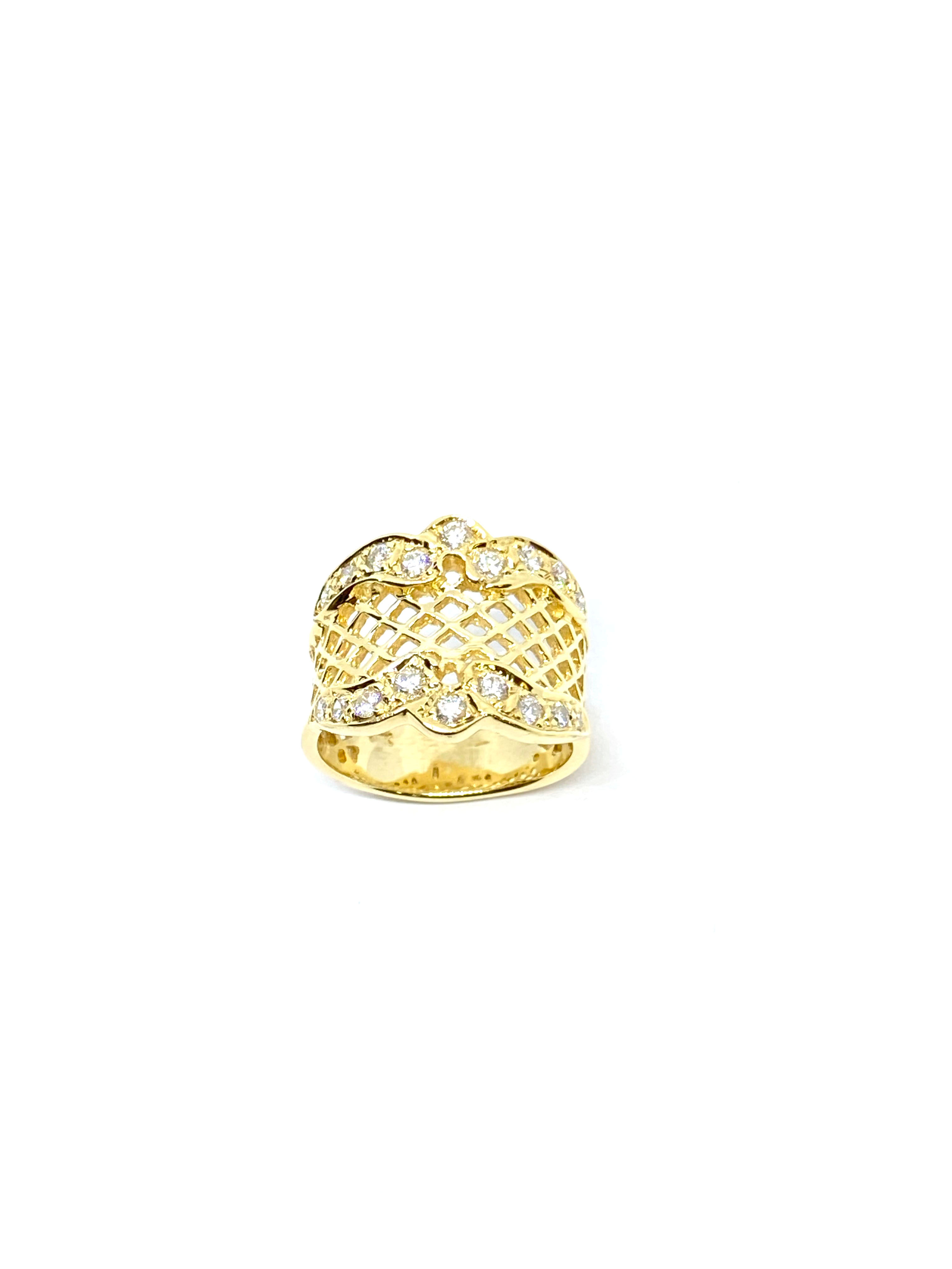 Knitted style Diamond Ring