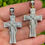 Thumbnail: Cross Pendant Necklace Out Iced MOISSANITE Pendant