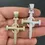 Thumbnail: Cross Nail Pendant Moissanite Iced Out Pendant 925 Sterling Silver