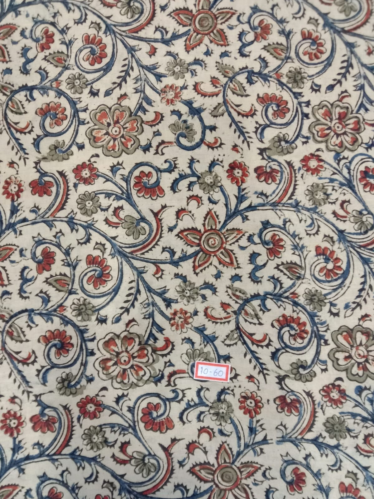 Hand-Block Kalamkari Print Fabric Design