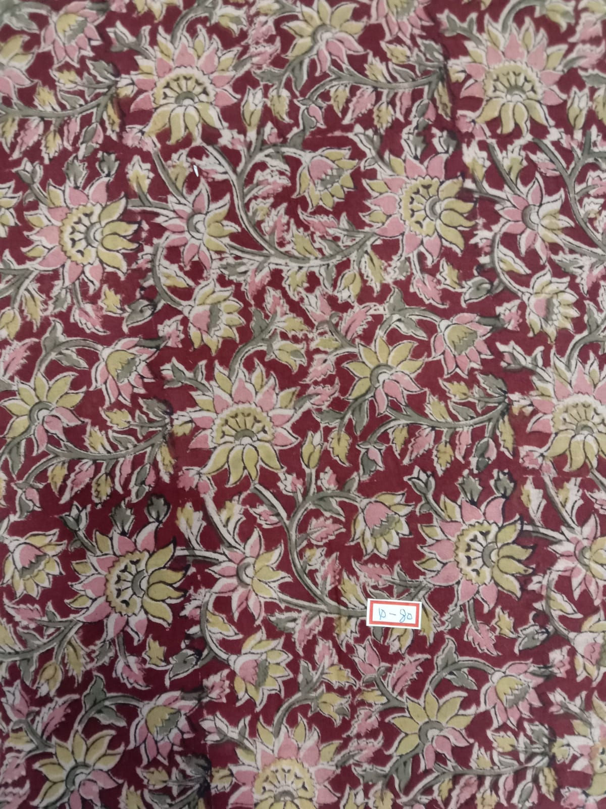 Hand-Block Kalamkari Print Fabric Design