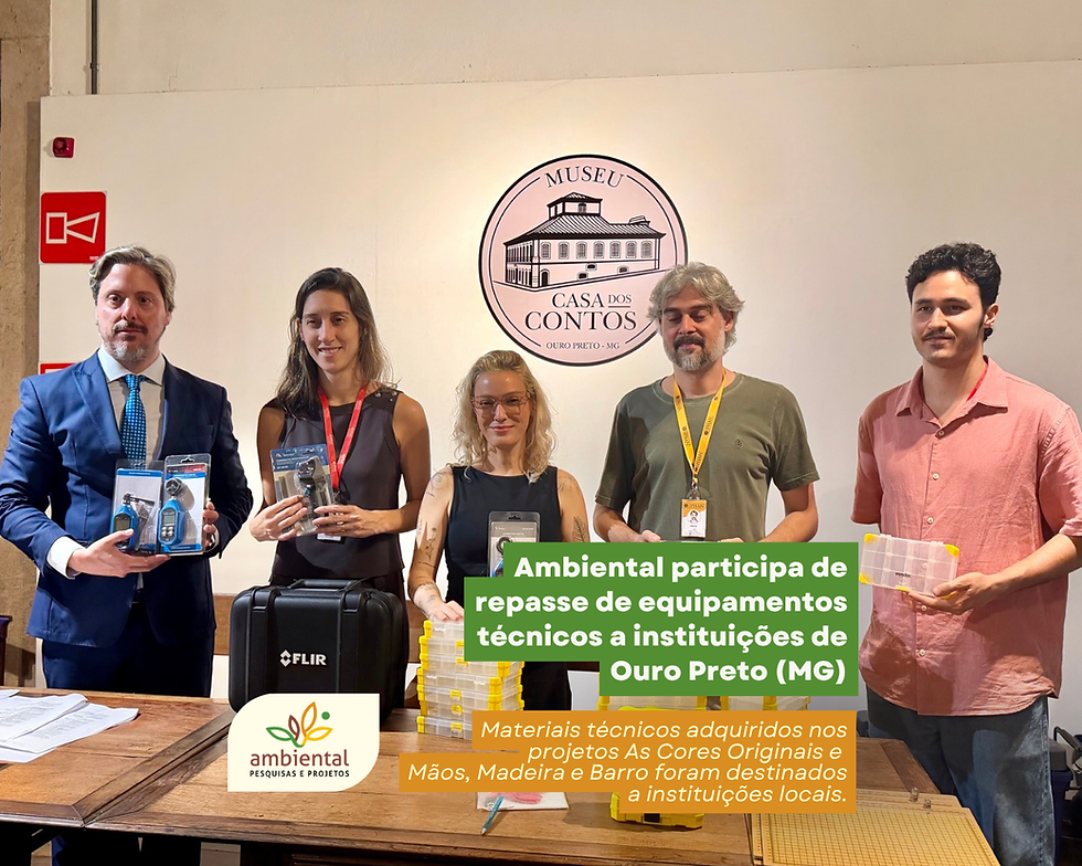 Ambiental participa de repasse de equipamentos técnicos a instituições de Ouro Preto