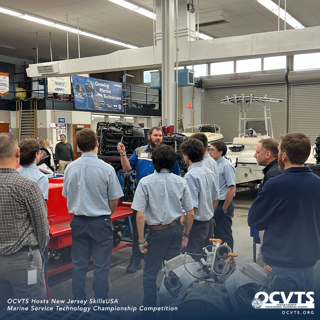 Student participating in NJ SkillsUSA Marine Service Championships