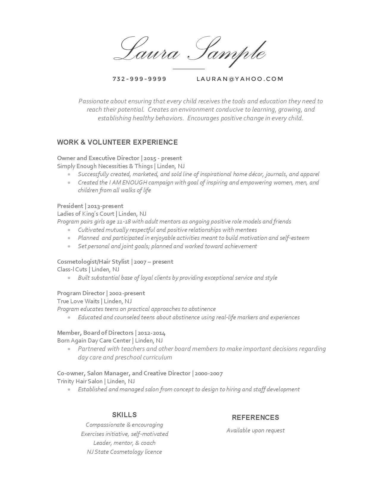 Browse Resume Styles Power Resumes New York