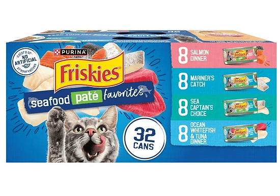 Cat Food 1 Case Of 32 5.5 Ounce Cans Friskies Wet Purina Variety Pack