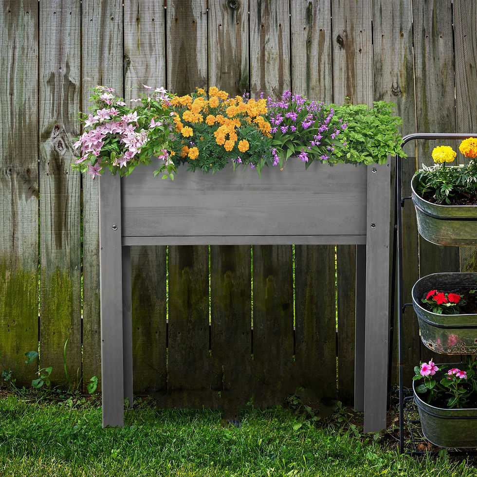 Miniaturbild: Raised Garden Bed 31x31x16 Dimensions Wood