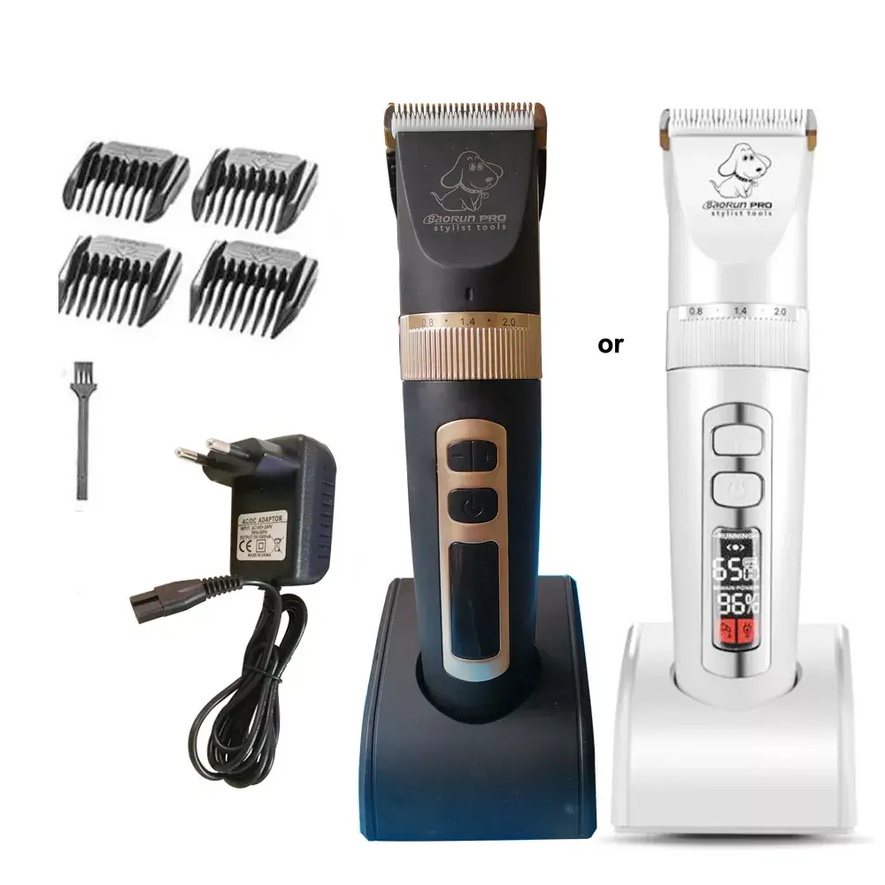 Cordless Low Noise Dog Hair Trimmer Electric Pet Grooming Clipper - BaoRun
