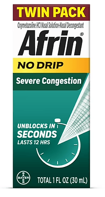 Afrin 1 Ounce No Drip Nasal Relief Congestion Spray 12 Hour