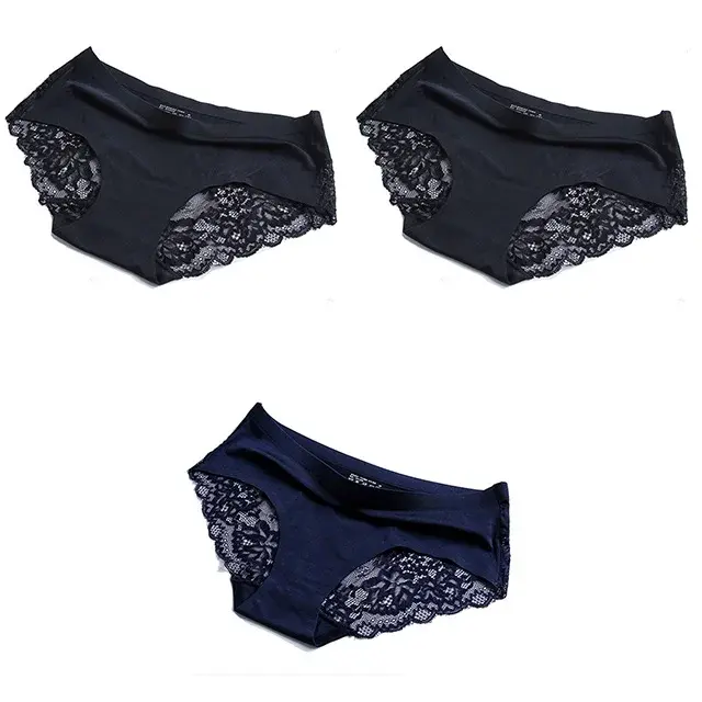 Thumbnail: Panties Women's Lace Female Underwear Seamless Panties Sexy Panties Mid-Rise