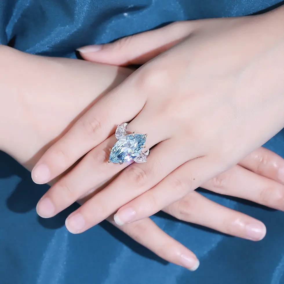 Thumbnail: Diamond Ring 12 Karot Simulated Jewelry 9k Gold