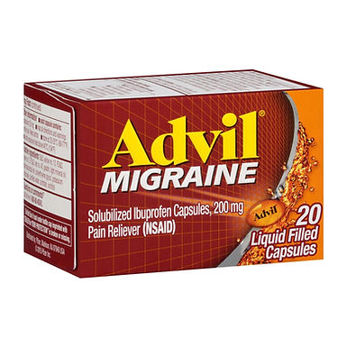 Ibuprofen Migraine Advil 200 Milligrams Paid Reliever Fever Reducer