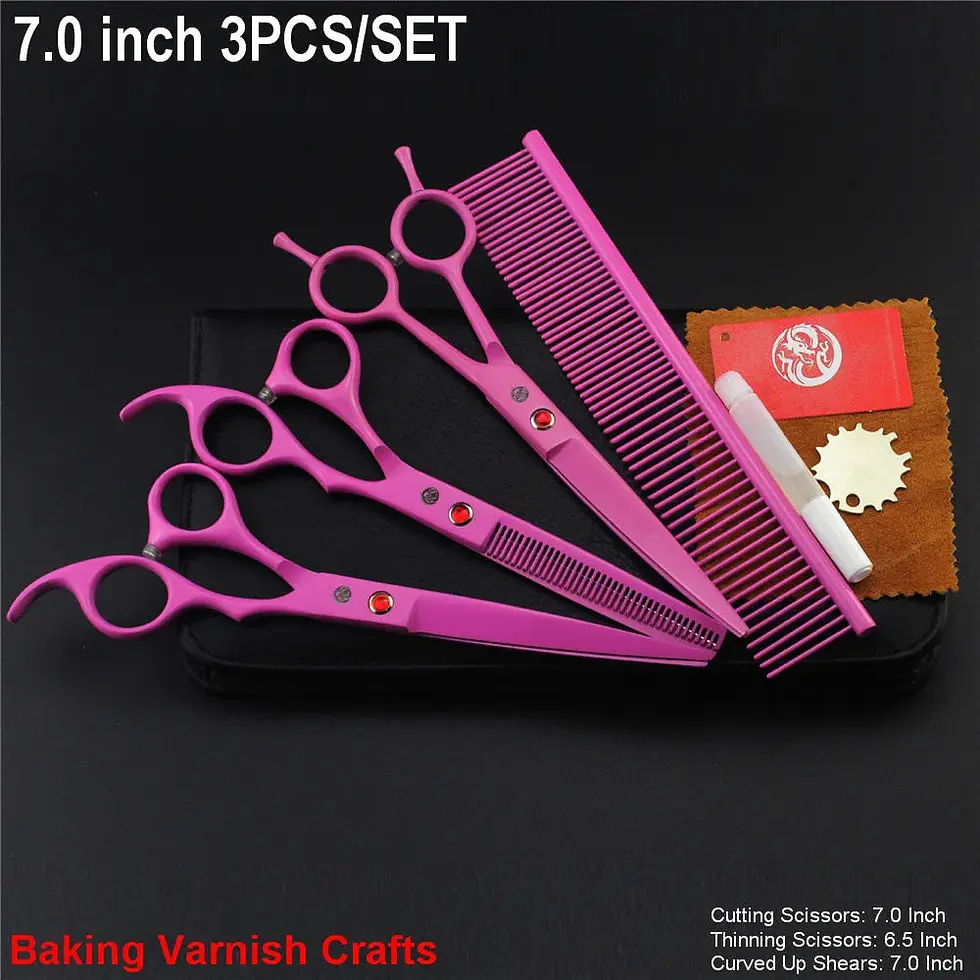 Thumbnail: Brand Pet Grooming Scissors Set 7 8 Inch Professional Dog Shears  With Comb Bag
