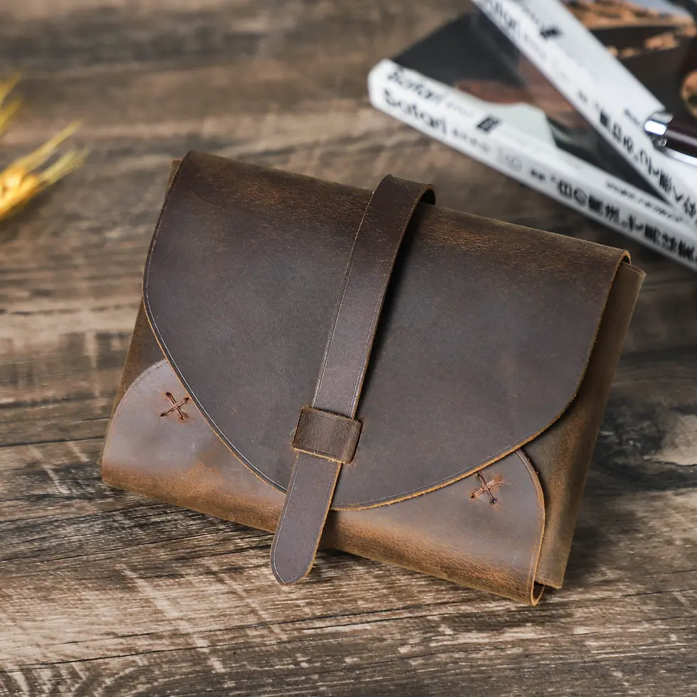 サムネイル： Bible Protective Cover Case Real Leather Vintage Style