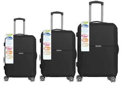 Luggage 3 Piece Travel Set ABS Suitcases Wheels