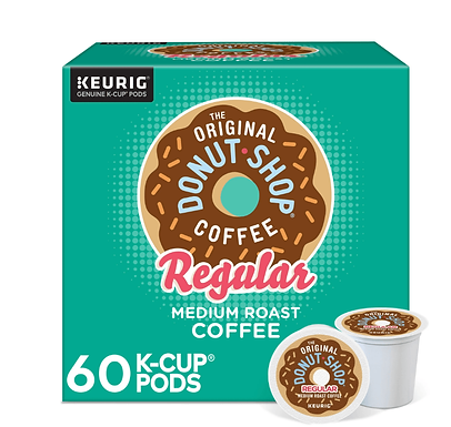 Coffee Pods Keurig Donut Shot Original K Cup Pods 60 Count Regular Medium Roast